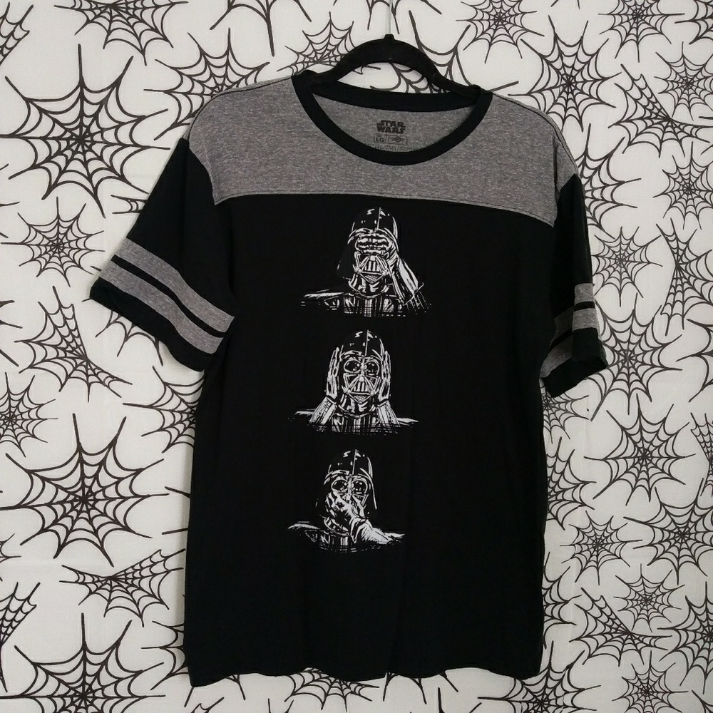 Star Wars Darth Vader Baseball Tee Shirt Large
